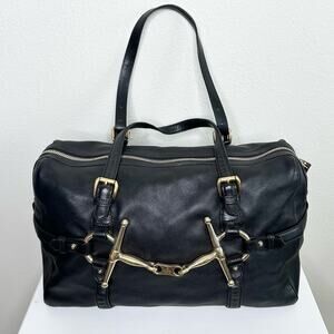 GUCCI 85th Anniversary Black Horsebit Shoulder Bag